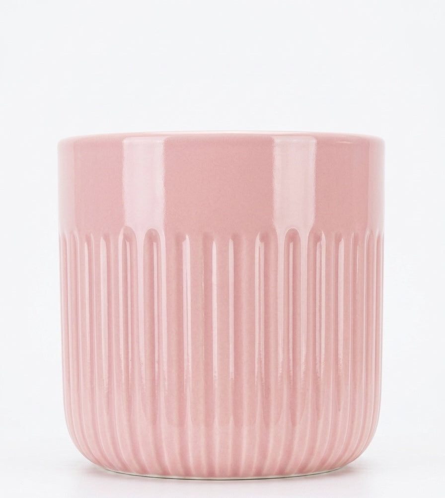Maceta Rosa Líneas