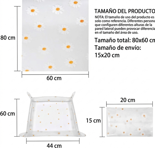 Tapete de Trasplante Margaritas 80x60 cm 🌼