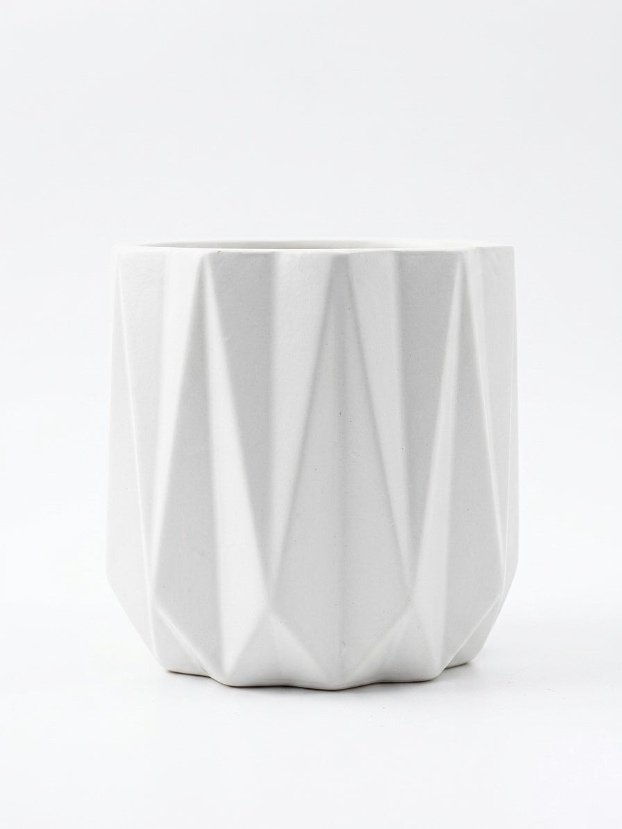 Maceta Geo Blanca