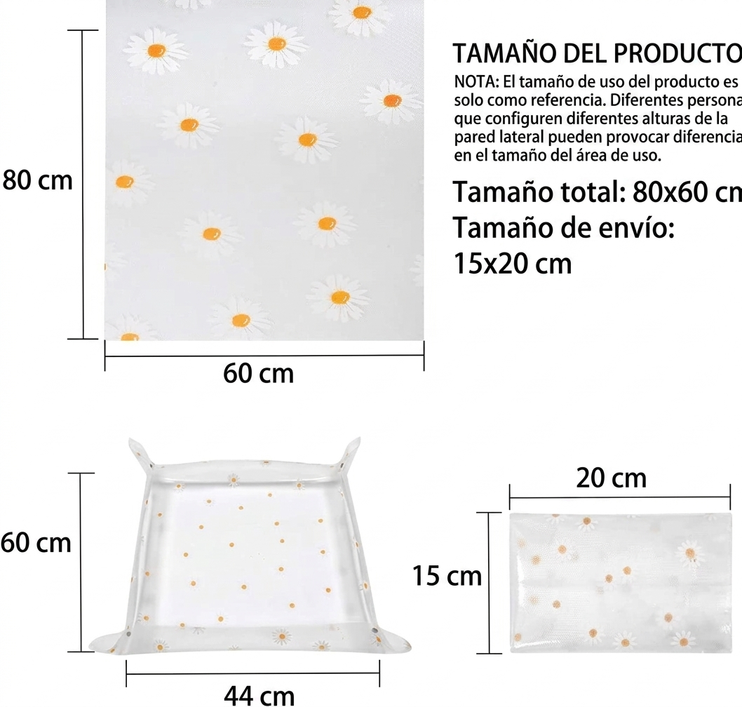 Tapete de Trasplante Margaritas 80x60 cm 🌼