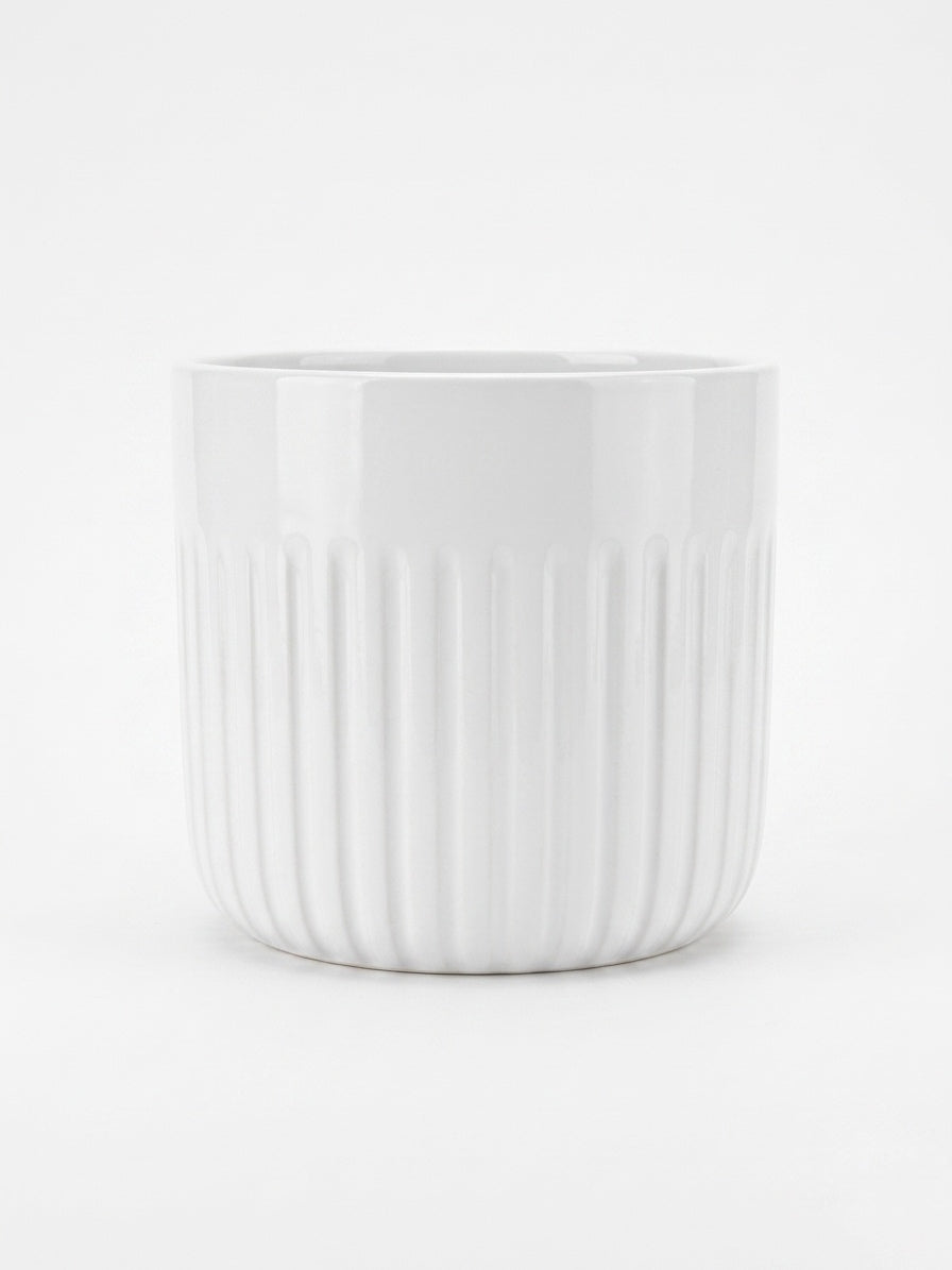 Maceta Blanca Líneas