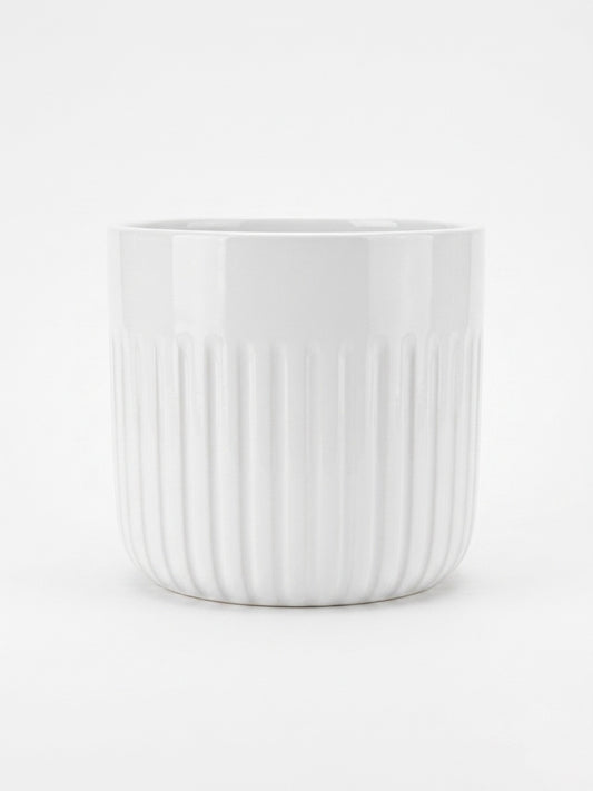 Maceta Blanca Líneas